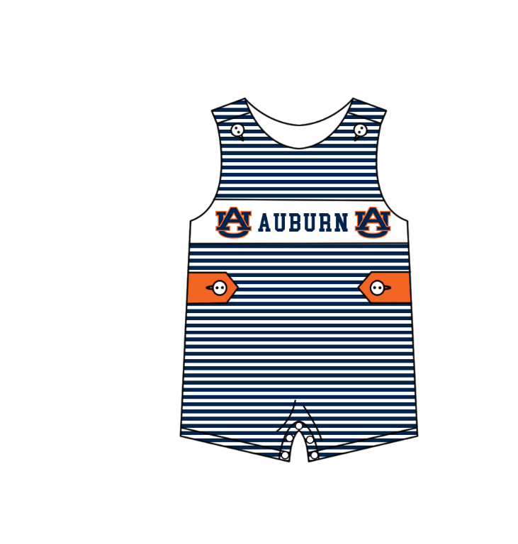 Custom collegiate team design toddle boy summer romper