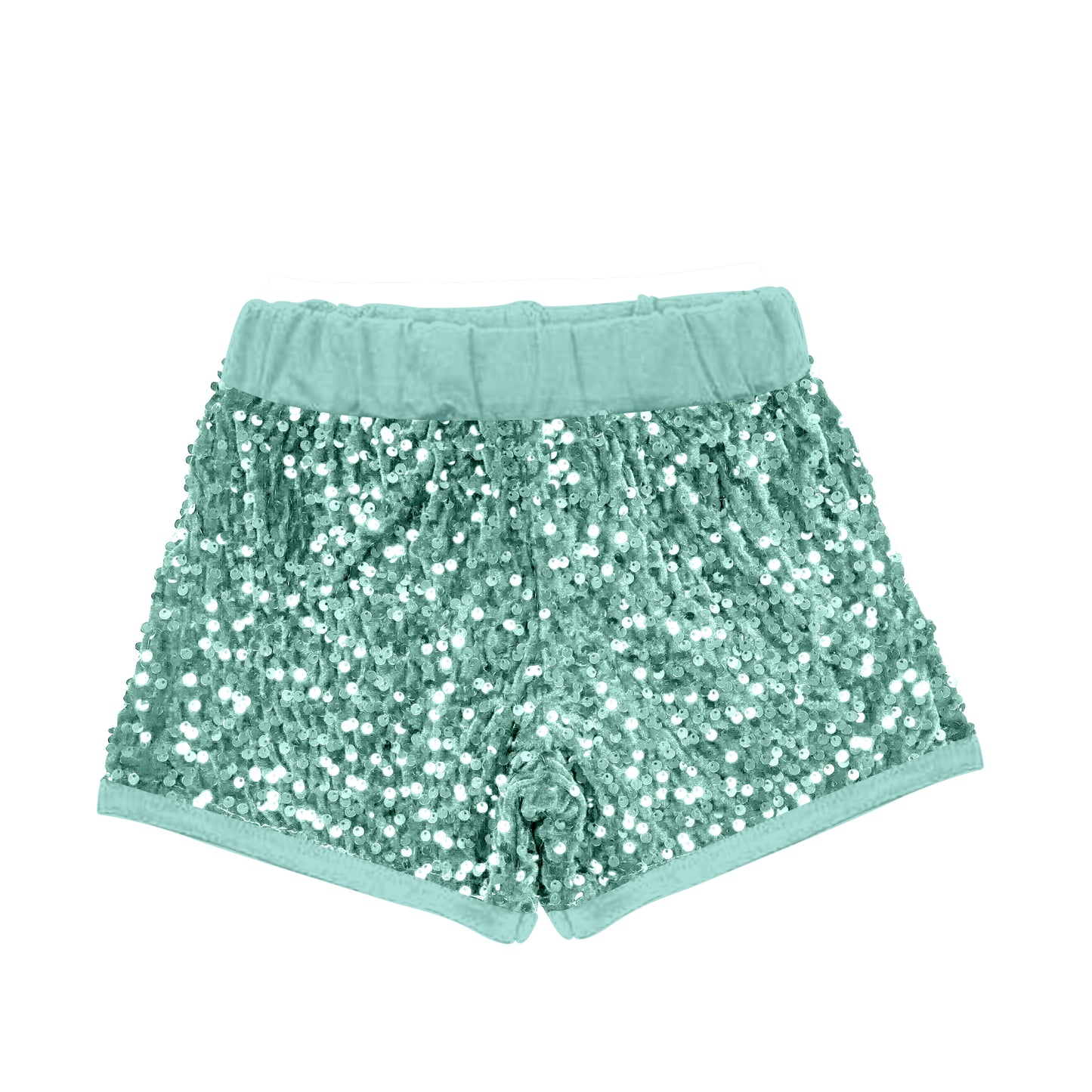 toddle girls aqua sparking sequins shorts
