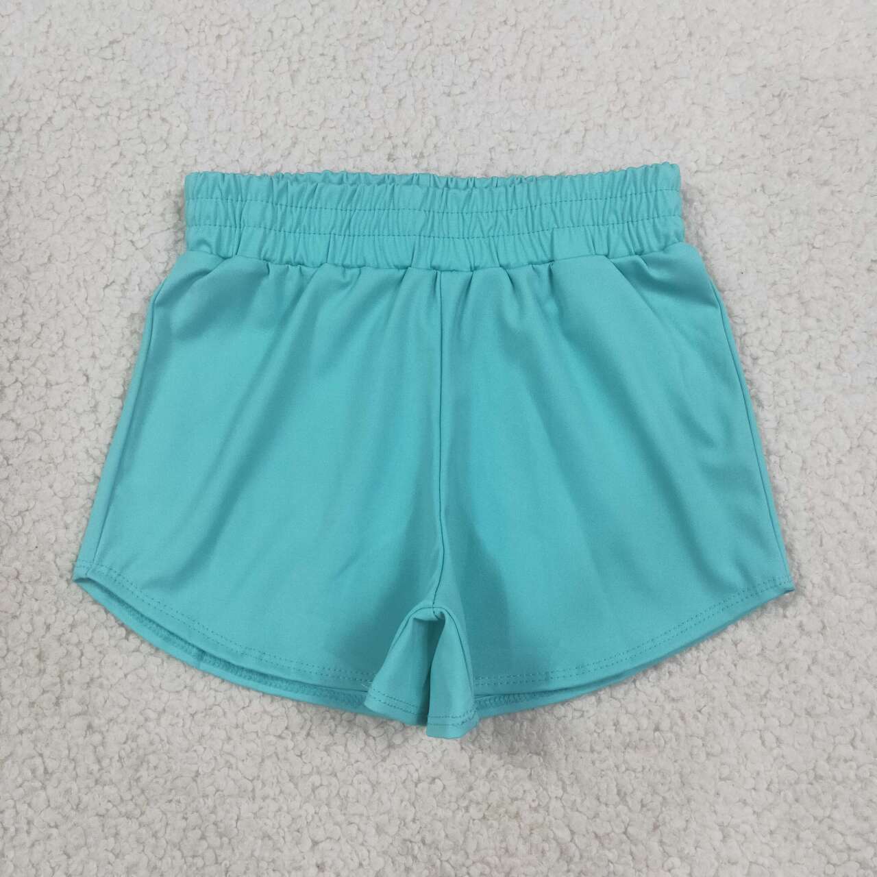 Toddle baby girls turquoise color summer yoga shorts