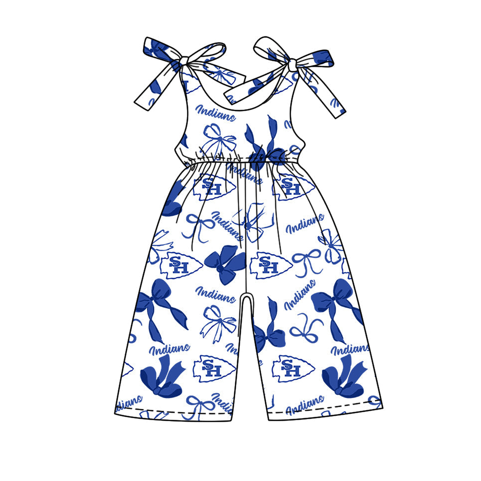toddle girls customn team print jumpsuit wholesale factory price