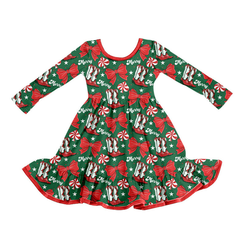 Toddle girls Christmas design long sleeve dress
