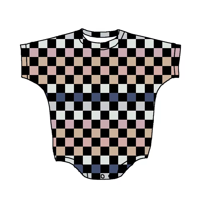 infant baby girls wholesale checkered romper