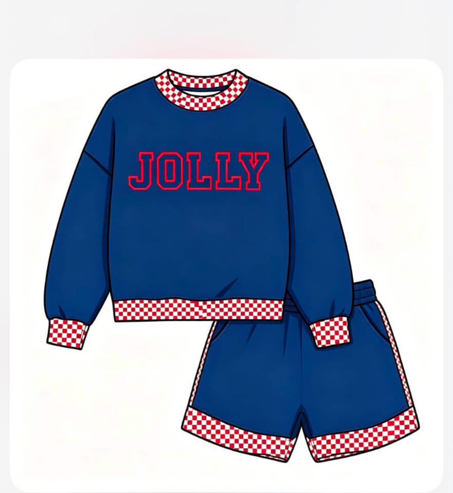 Custom Jorry top matching shorts girl holiday outfit wholesale factory price