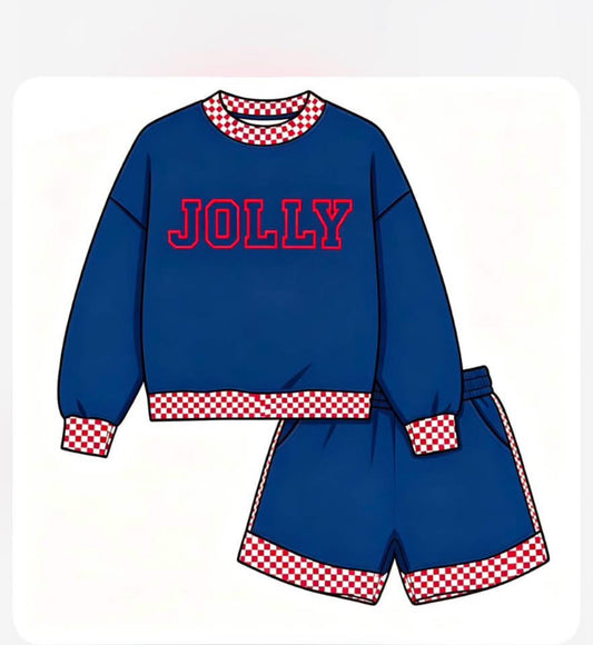 Custom Jorry top matching shorts girl holiday outfit wholesale factory price