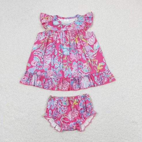 sister brother blue floral wholesale matching sibling set