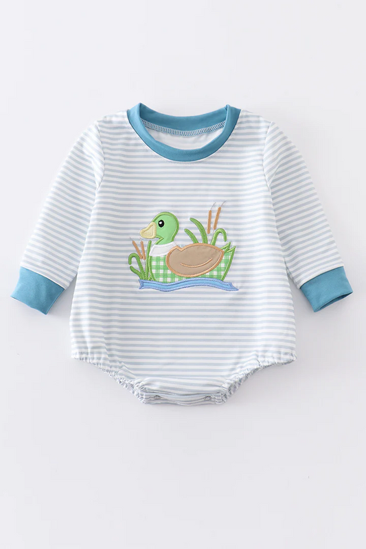 toddle boy mallard duck long sleeve romper
