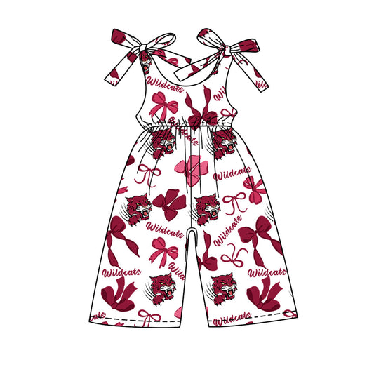 toddle girls customn team print jumpsuit wholesale factory price