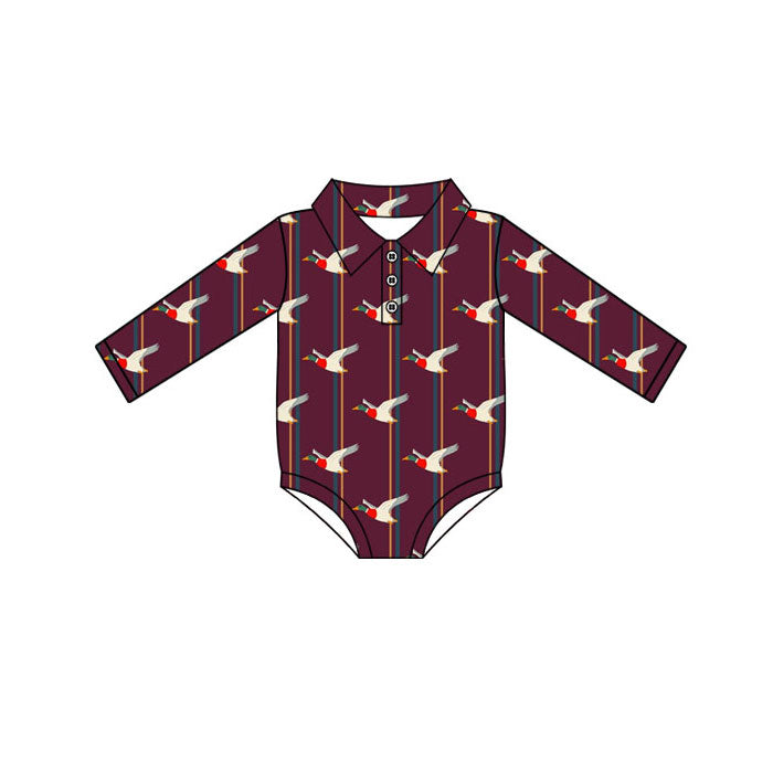 Toddle baby boy duck hunting season t-shirt romper wholesale factory price