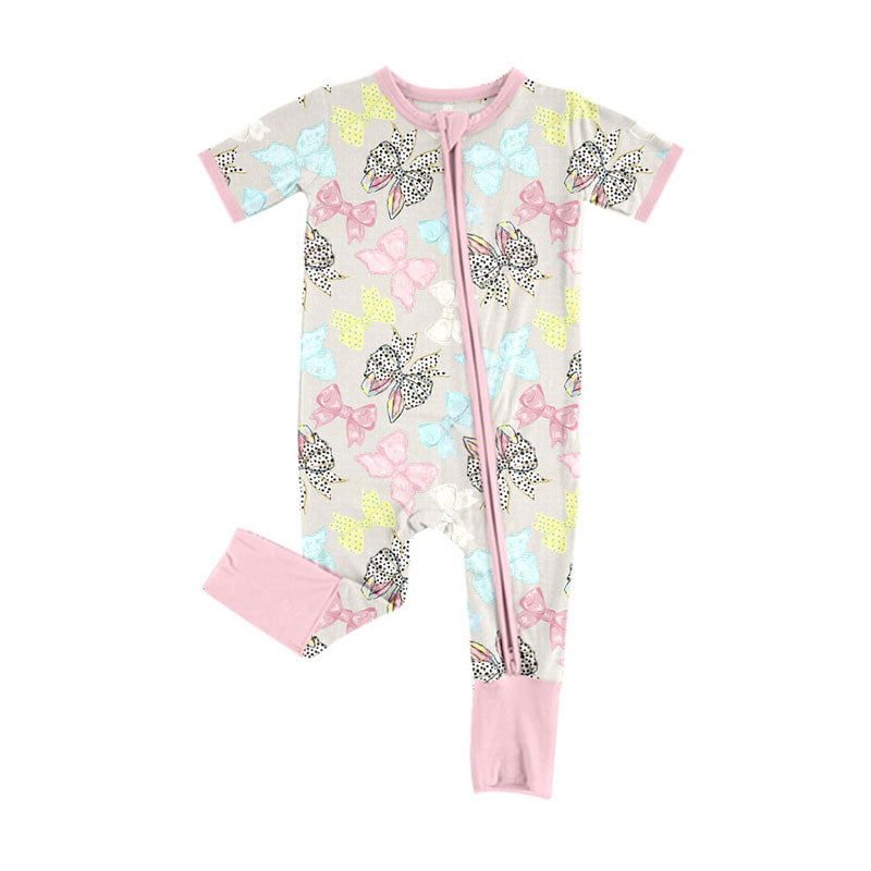 Toddle baby colorful bow design romper wholesale factory price