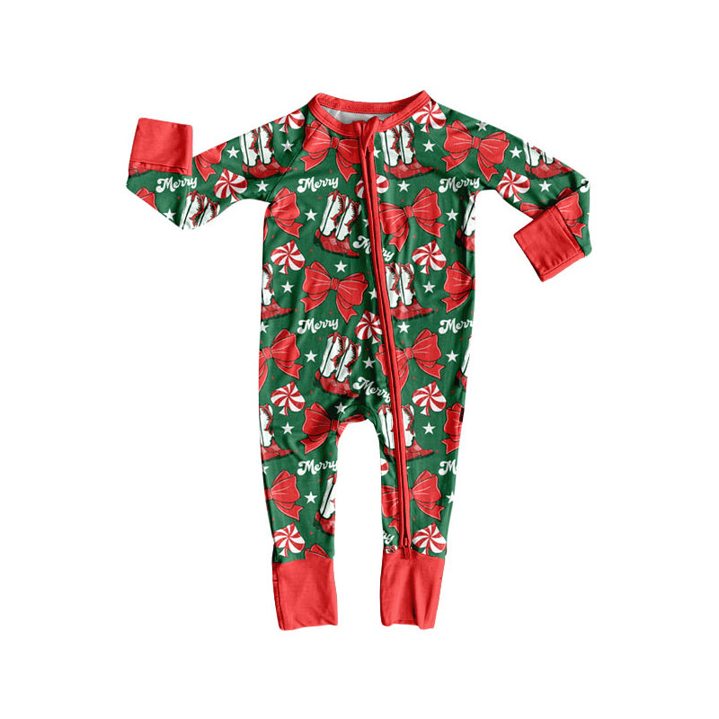 Toddle kids Christmas bow design matching outfit