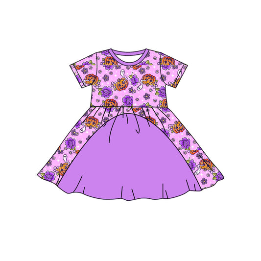 Halloween Ghost Pumpkin Wholesale Short Sleeve Dress