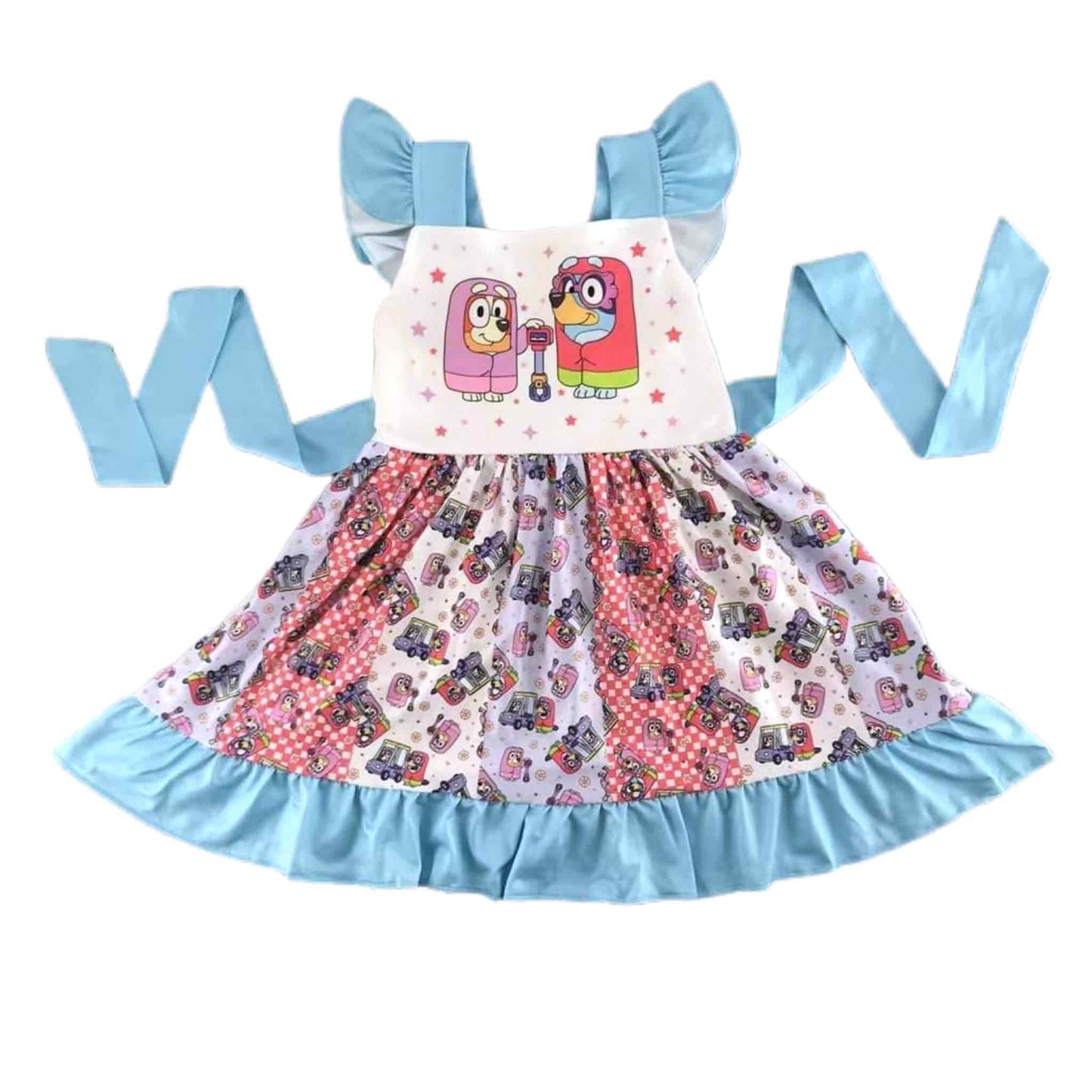 baby girls cartoon dog dress