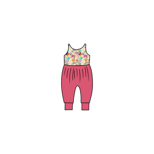 baby girls cartoon design romper