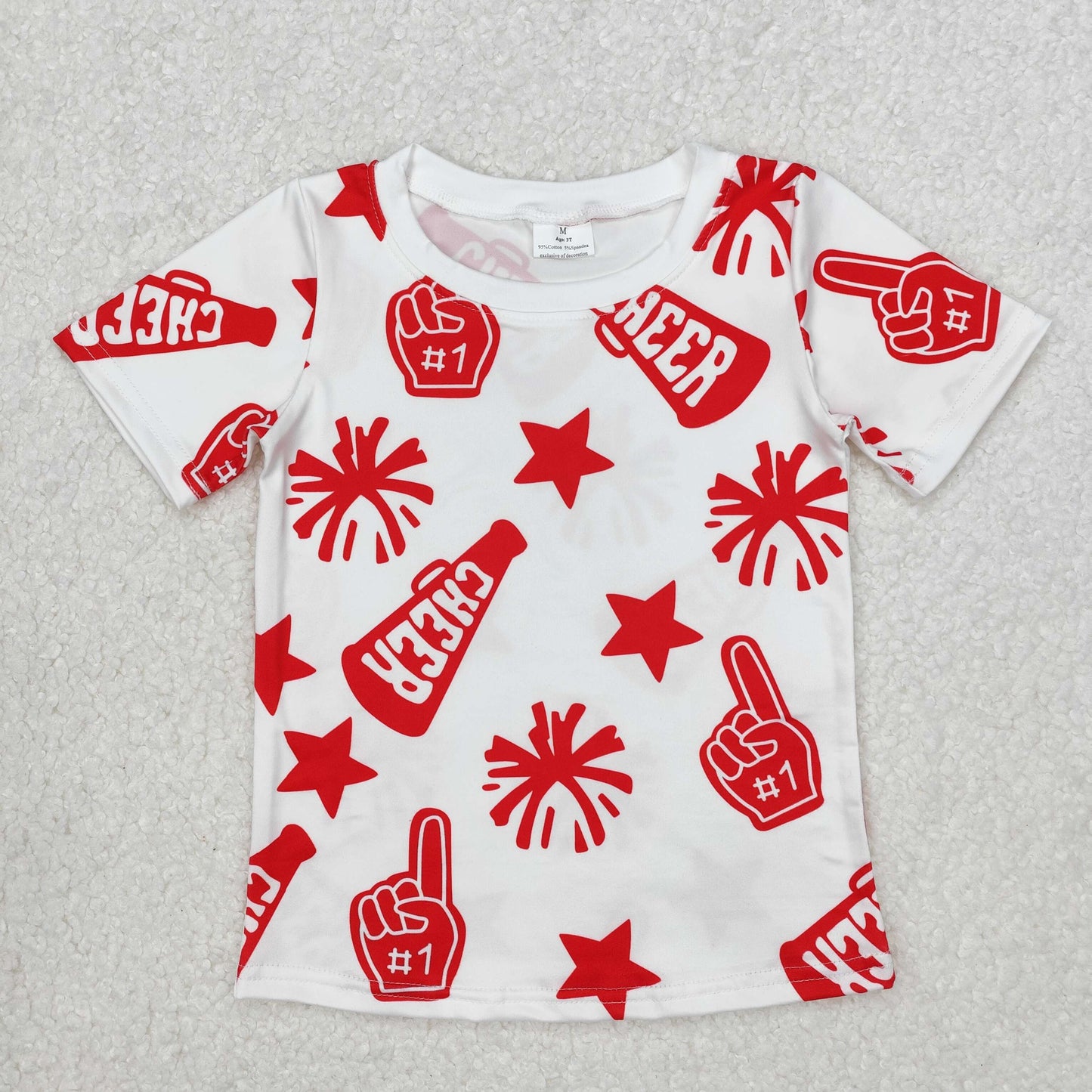Baby girls cheer t-shirt top
