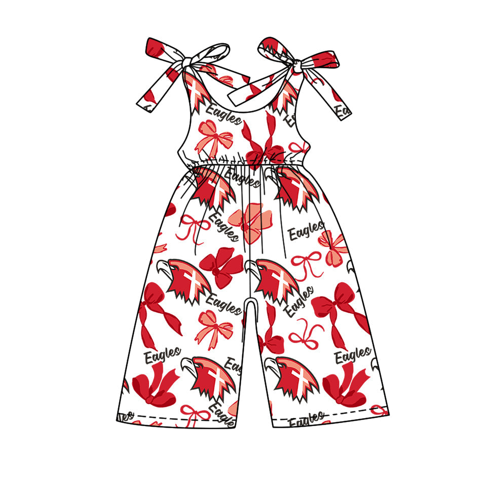 toddle girls customn team print jumpsuit wholesale factory price