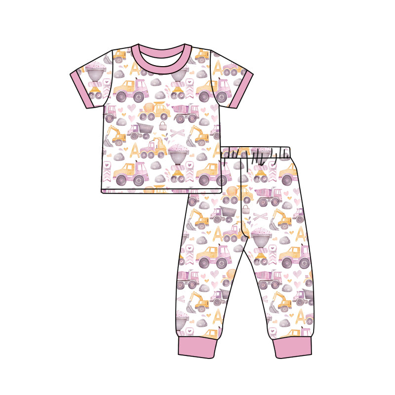 Construction design kids pajama set wholesal factory price