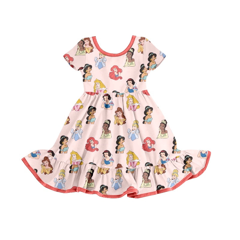 baby girls short sleeve princess dress