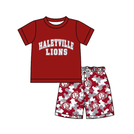 Custom team top matching shorts boy summer outfit wholesale factory price