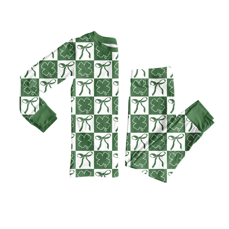 Saint Patrick's Day kids long sleeve pajama set wholesal factory price