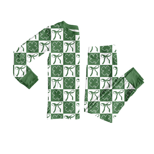 Saint Patrick's Day kids long sleeve pajama set wholesal factory price