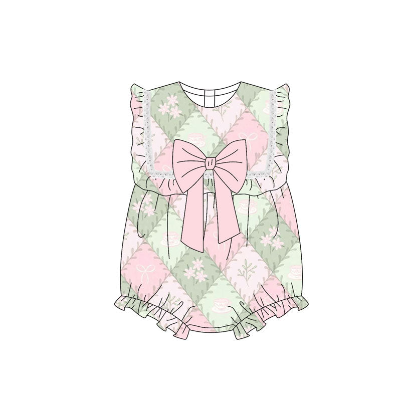 Toddle baby girls floral romper wholesale factory price