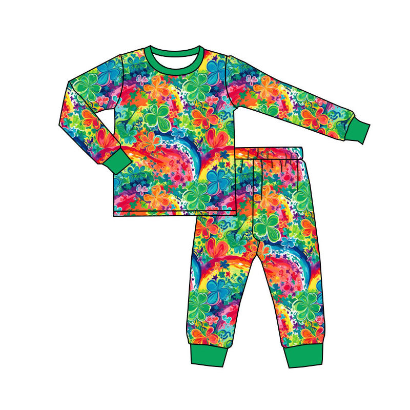 Saint Patrick's Day design kids pajama set wholesal factory price