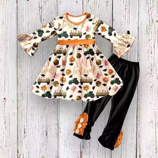 baby girl Halloween pumpkin outfit