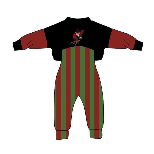 Girls Halloween top suspender 2pcs clothes set