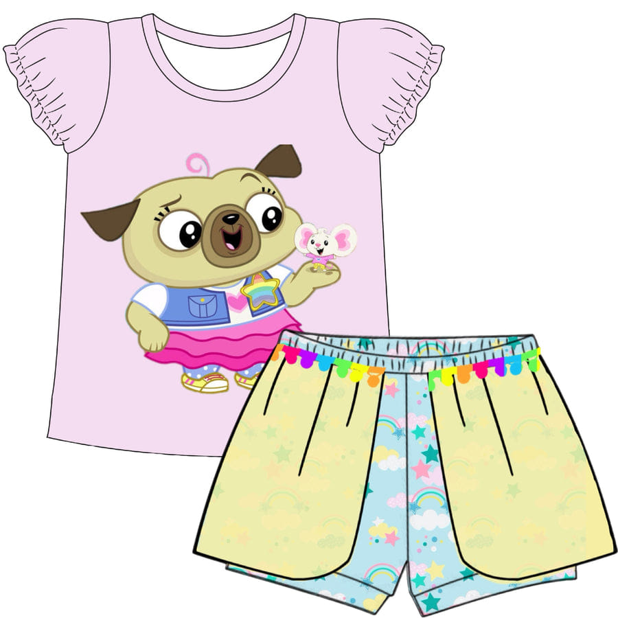 baby  girls wholesale cartoon outfit