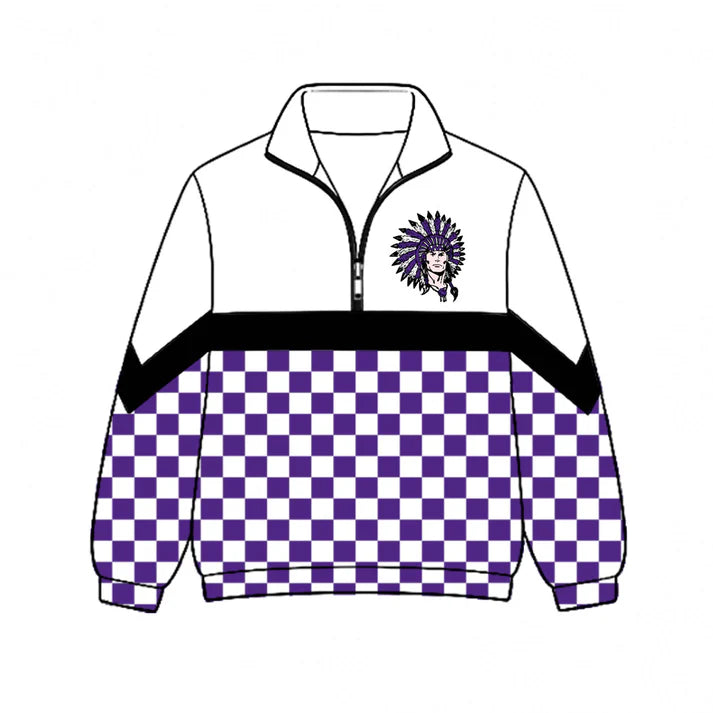 Kid Port Neches-Groves team style long sleeve pullover top