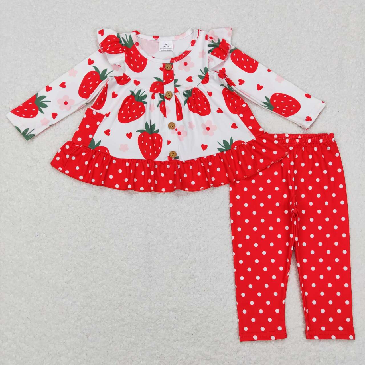 kids girls cute strawberry clothing set preorder