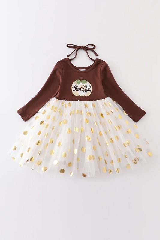 baby girls Thanksgiving  dress wholesale kids clothing