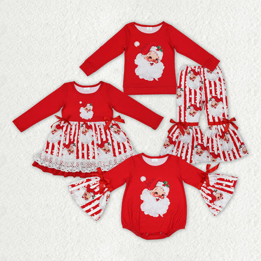 Best Sister Baby Girls Christmas Santa Claus Clothing Set