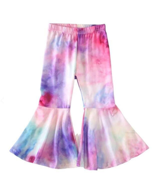 toddle girls tie dye milk silk bell bottoms