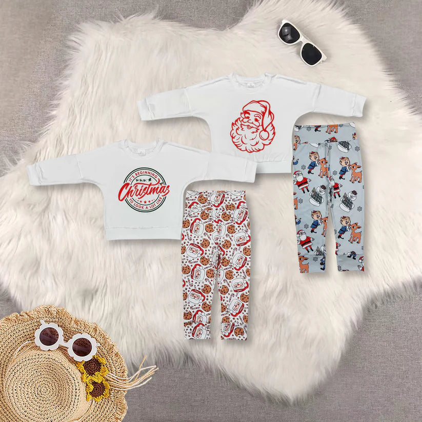 Christmas Santa Claus top matching leggings winter clothes