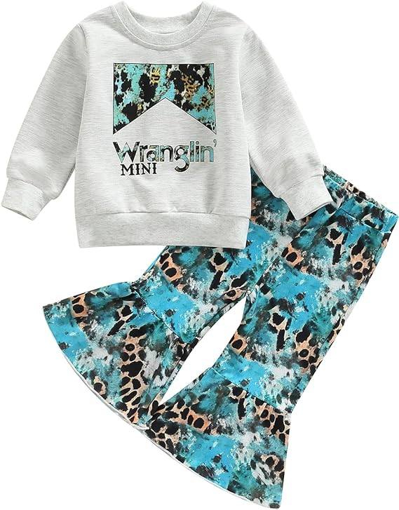 western cow long sleeve clothes set