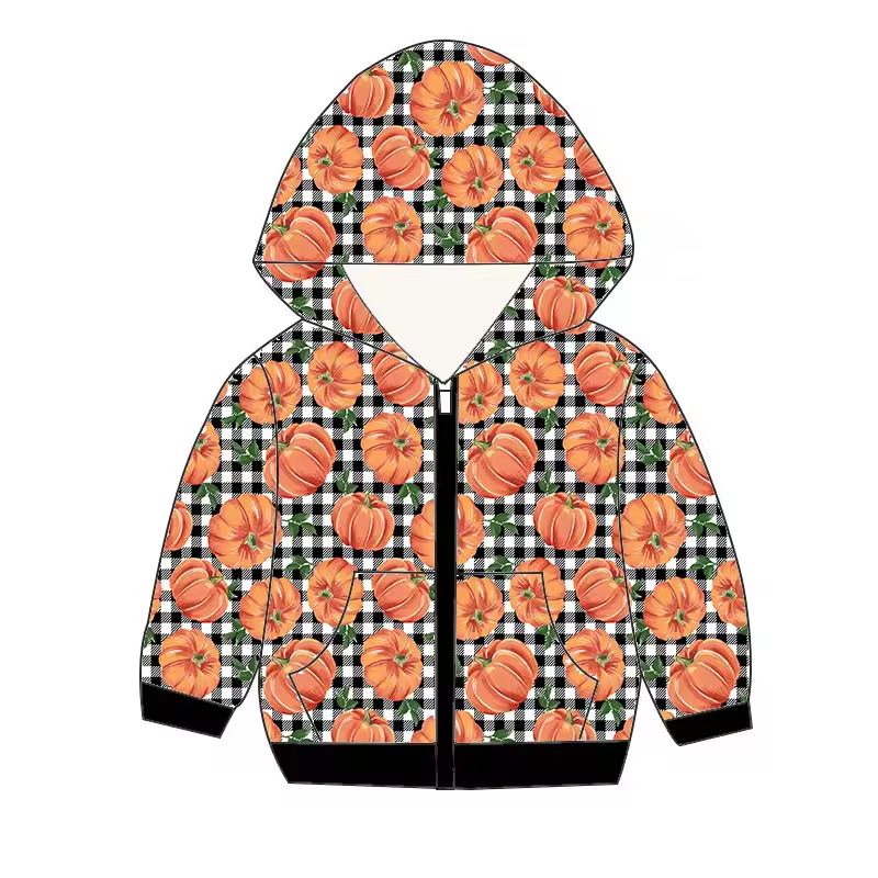 infant baby boy fall pumpkin long sleeve hoodie jacket coat