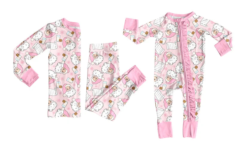 Toddle kids Christmas santa design matching outfit