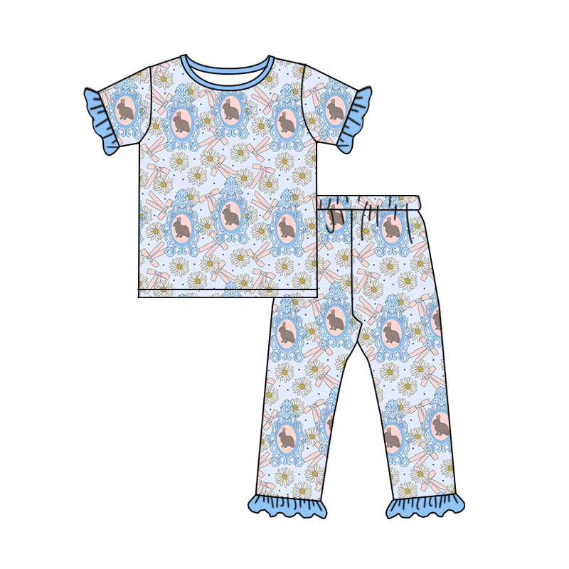 Easter bunny design kids pajama set wholesal factory price