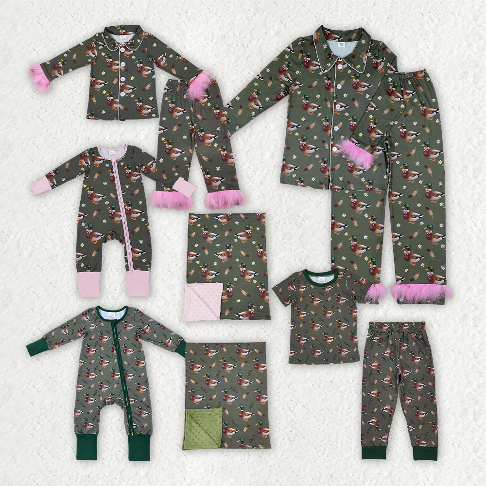 Mallard duck call boy short sleeve outfit