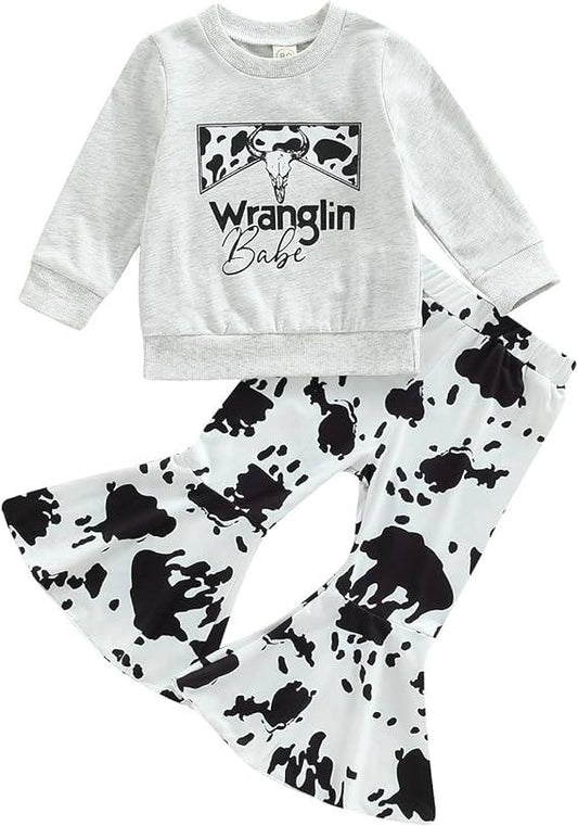 baby girls western long sleeve clothes set