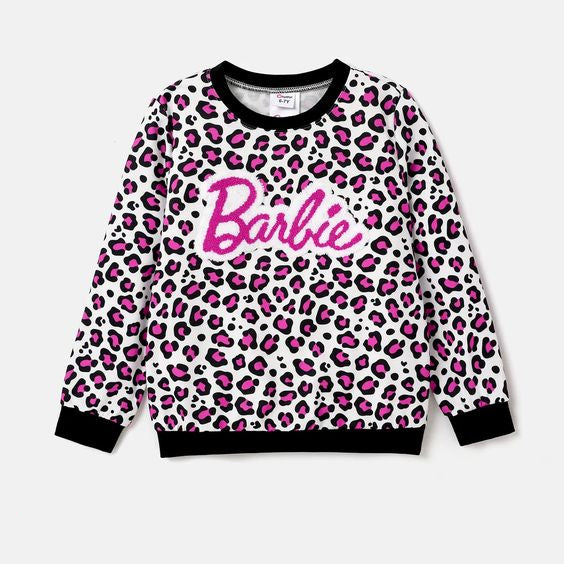 pink doll long sleeve leopard t-shirt