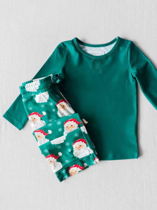 Infant baby kids Christmas design pajama set clothes