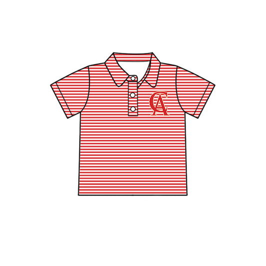 Kids baby short sleeve custom team pullover top