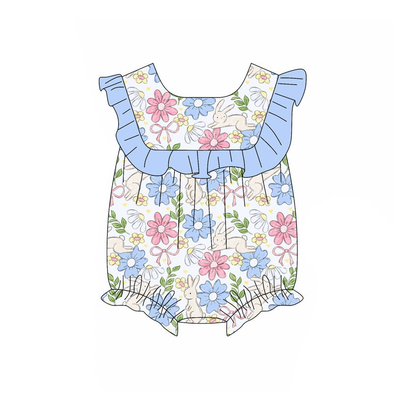 Easter bunny design kids baby holiday romper