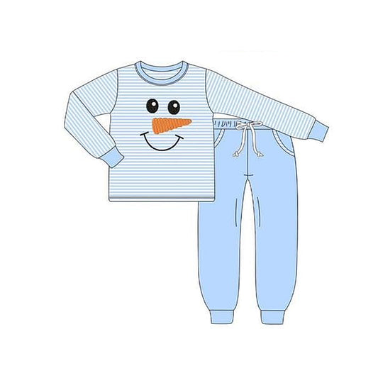 Toddle baby boy Christmas snowman long sleeve outfit