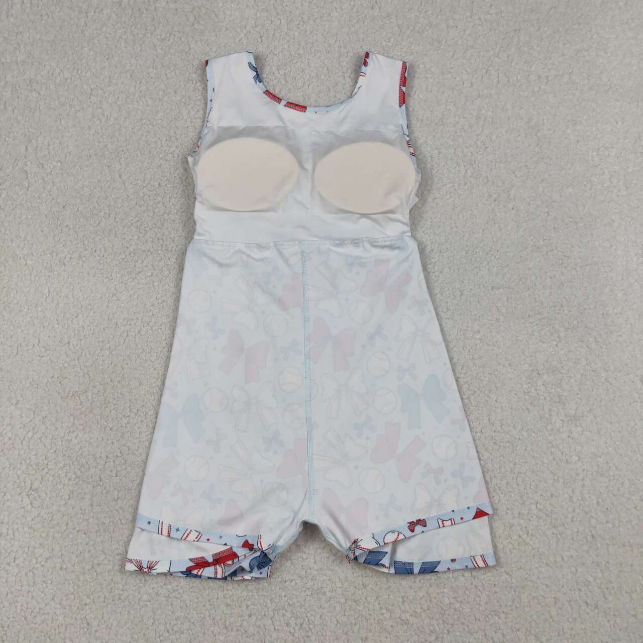 Baby girls red blue bow baseball active wear athletic summer yoga skirt dress