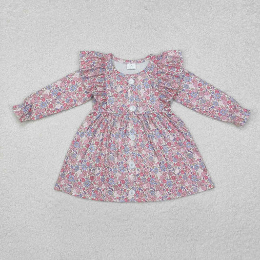 Flower girls long sleeve boutique dress