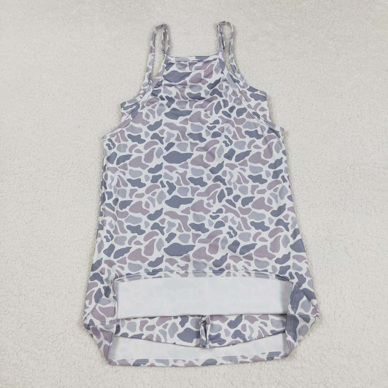 Adult women grey camouflage straps dress