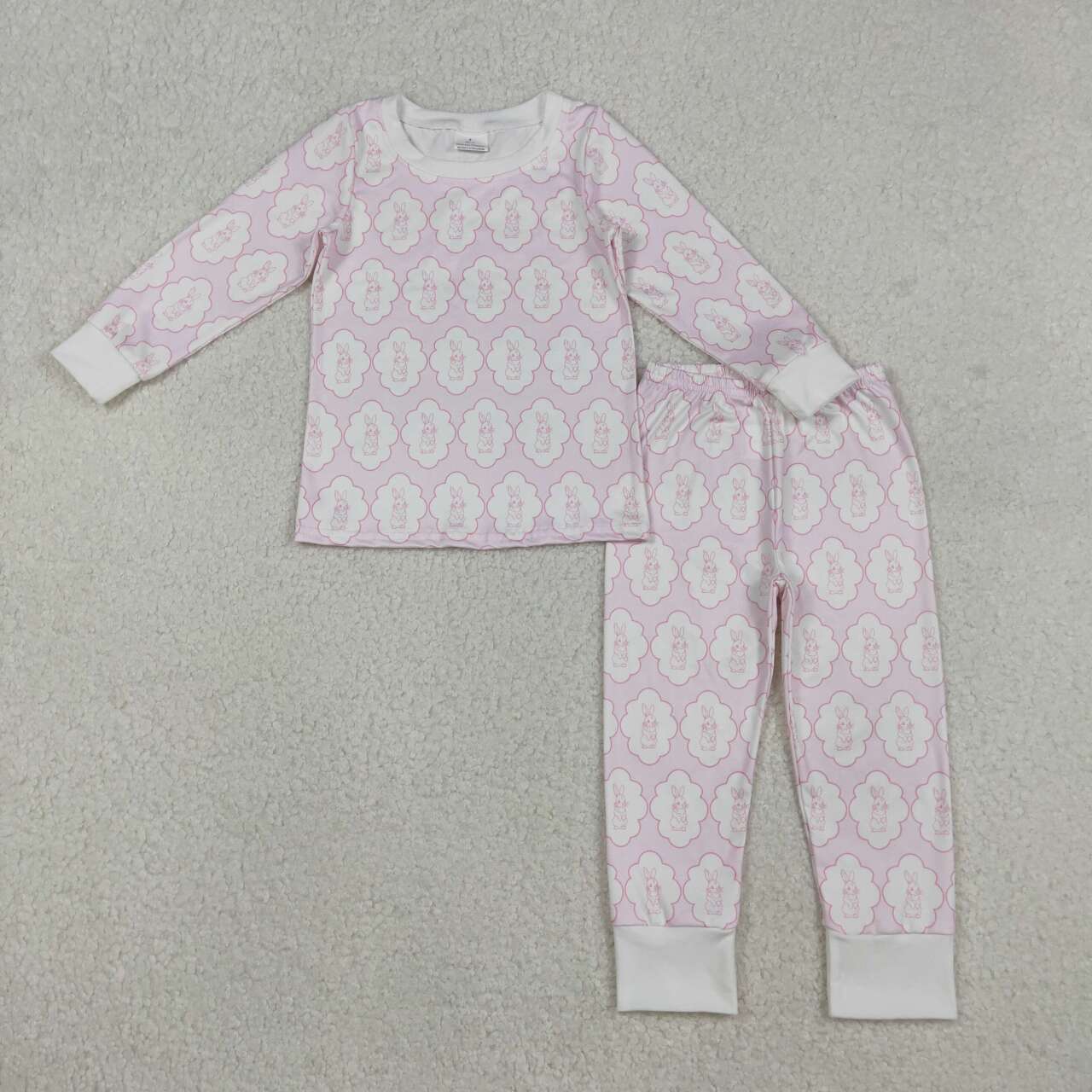Easter bunny long sleeve top matching pants baby girl outfit